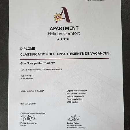 Les Petits Rosiers Appartamento Tramelan