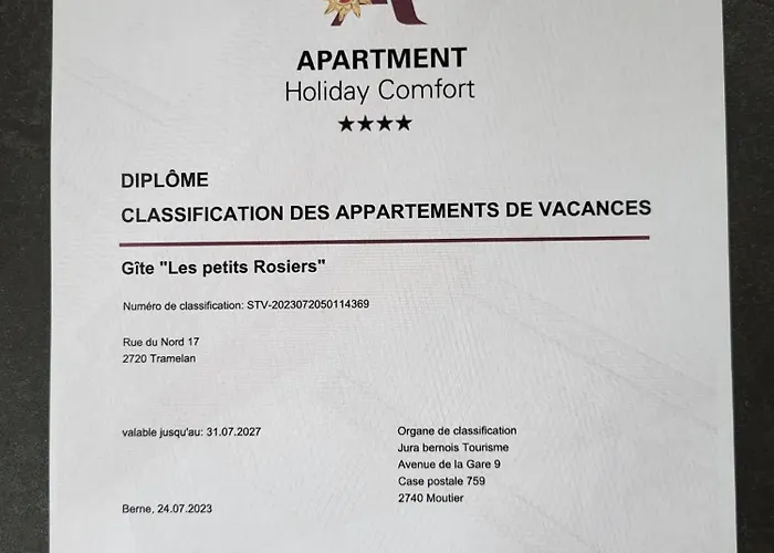 Les Petits Rosiers Apartament Tramelan